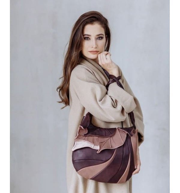 Shoulder Bag Designer. Autumn Legend Beige/Black by Diana Ulanova. Buy on women-bags.com
