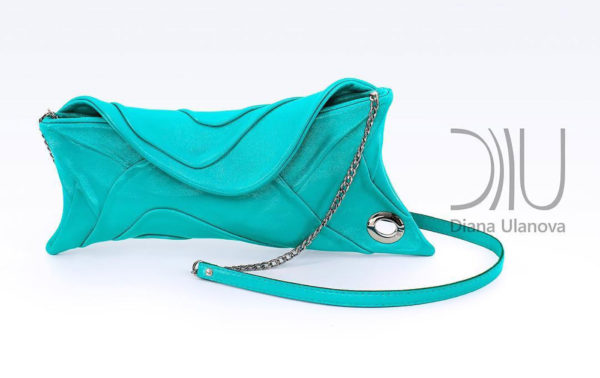 Clutch Bag Designer. Scroll Aquamarine by Diana Ulanova. Buy on women-bags.com