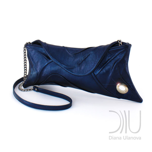 Designer Clutch Purses. Scroll Blue by Diana Ulanova. Buy on women-bags.com