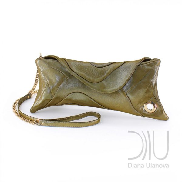 Designer Clutch Bags. Scroll Dark Green by Diana Ulanova. Buy on women-bags.com