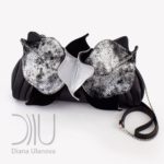 Orchid clutch Black/Silver