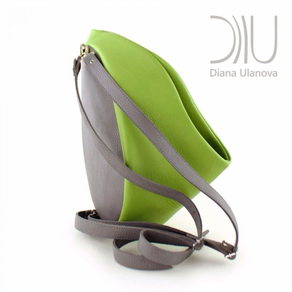 Leather Designer Backpack. Savanna Grey 1 by Diana Ulanova. Buy on women-bags.com