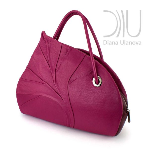 Designer Womens Handbag. Birch Leaf Burgundy by Diana Ulanova. Buy on women-bags.com