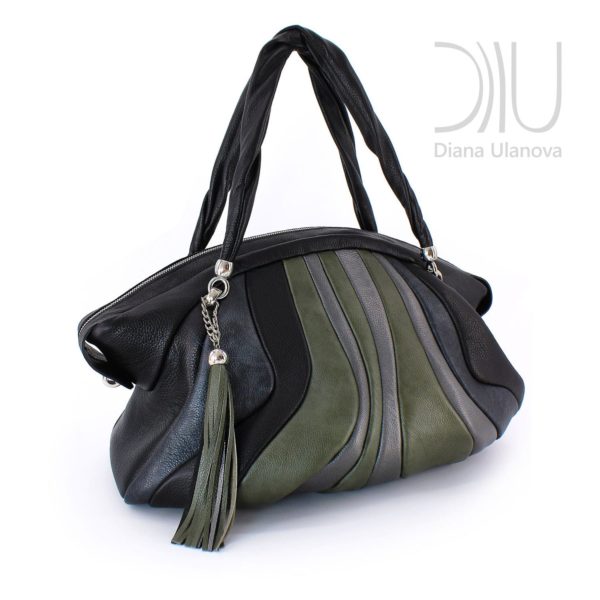 Designer Travel Bags For Women. Cachalote Black/Green 2 by Diana Ulanova. Buy on women-bags.com