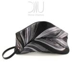 Feather clutch Black