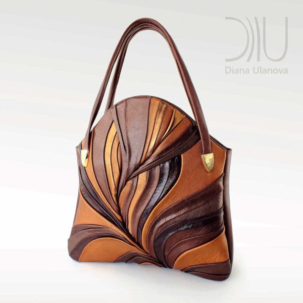 Designer Women Handbags. Feather Maxi Brown by Diana Ulanova. Buy on women-bags.com