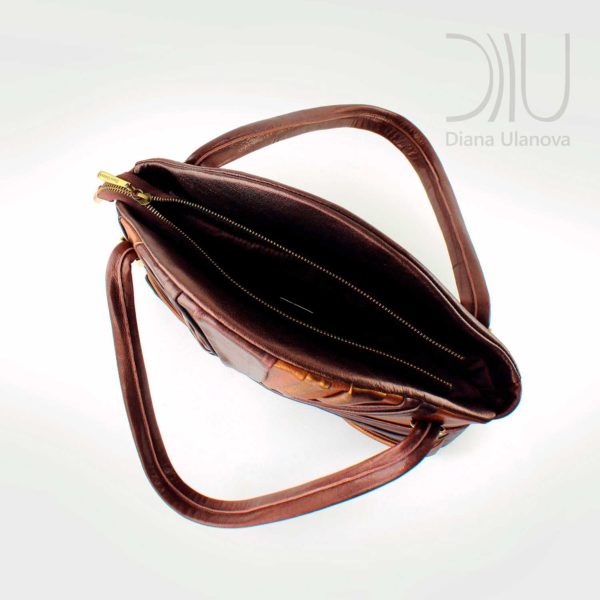 Ladies Designer Bags. Feather Maxi Brown by Diana Ulanova. Buy on women-bags.com