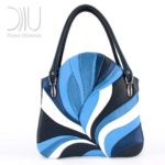 Feather maxi blue white