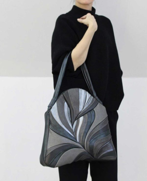 Womens Luxury Handbags. Feather Maxi Black/Silver by Diana Ulanova. Buy on women-bags.com