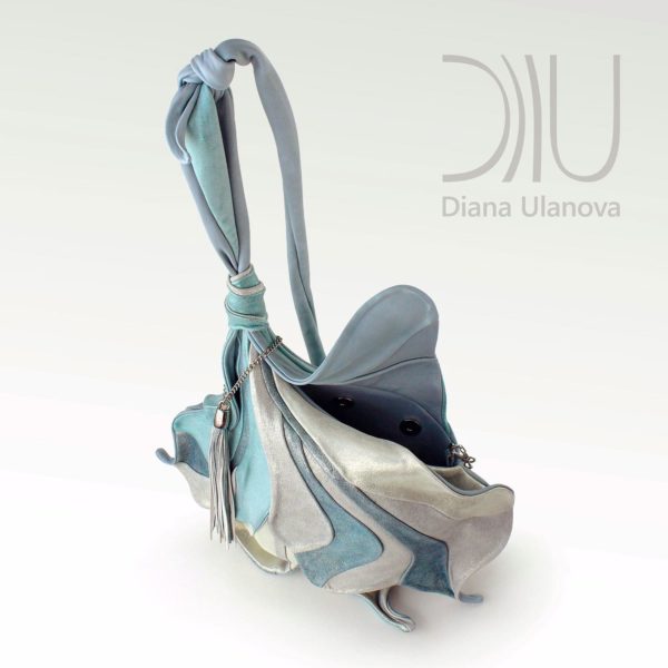 Over The Shoulder Bags Designer. Fleur De Lys - Blue/Silver by Diana Ulanova. Buy on women-bags.com
