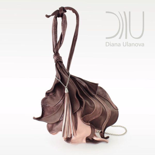 Shoulder Bag Designer. Fleur De Lys Brown by Diana Ulanova. Buy on women-bags.com