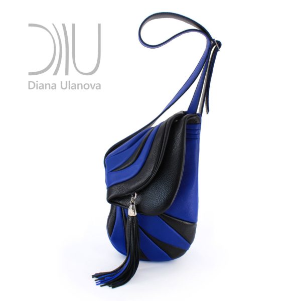 Shoulder Designer Bags. Jockey Black/Blue by Diana Ulanova. Buy on women-bags.com