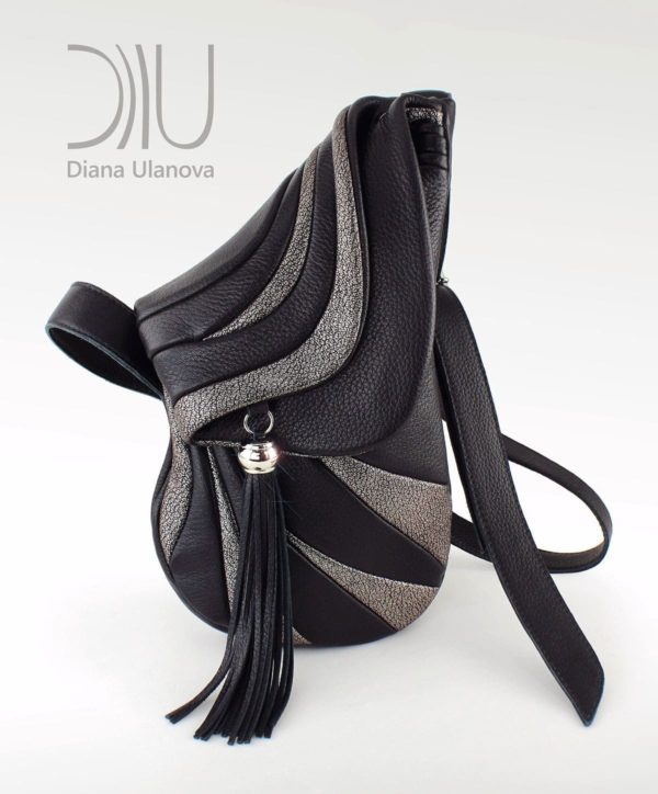 Designer Shoulder Bag. Jockey Black/Grey 1 by Diana Ulanova. Buy on women-bags.com