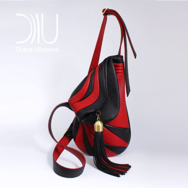 Over The Shoulder Designer Bags. Jockey Black Red by Diana Ulanova. Buy on women-bags.com
