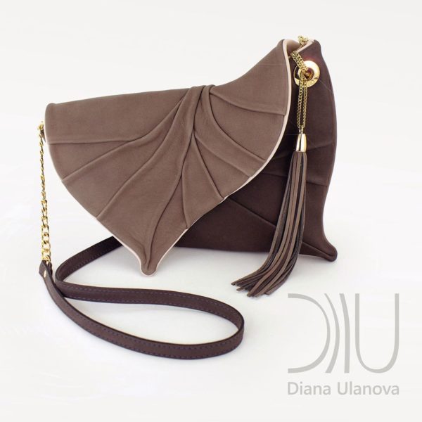 Luxury Clutch Bags. Leaf Drop Brown by Diana Ulanova. Buy on women-bags.com