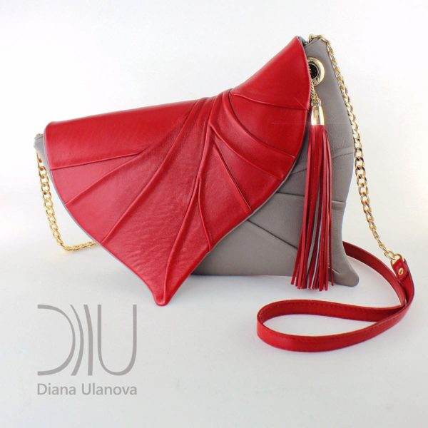 Designer Clutch Purses. Leaf Drop Red 1 by Diana Ulanova. Buy on women-bags.com