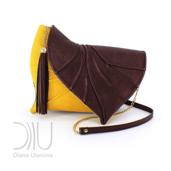 Clutch Bag Designers. Leaf Drop Yellow/Brown by Diana Ulanova. Buy on women-bags.com