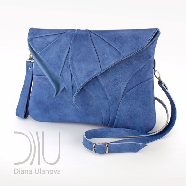 Designer Over Shoulder Bags. Leaf Maxi Blue by Diana Ulanova. Buy on women-bags.com