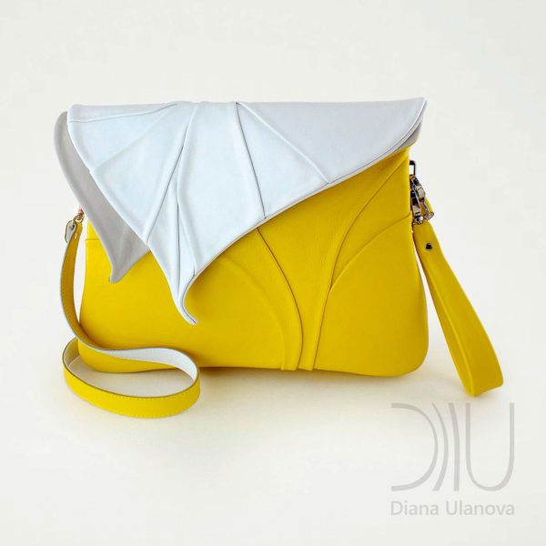 Designer Shoulder Bags. Leaf Maxi Yellow by Diana Ulanova. Buy on women-bags.com