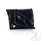 Leaf wallet Black shimmer