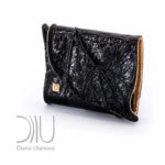 Leaf wallet Black shimmer/Gold