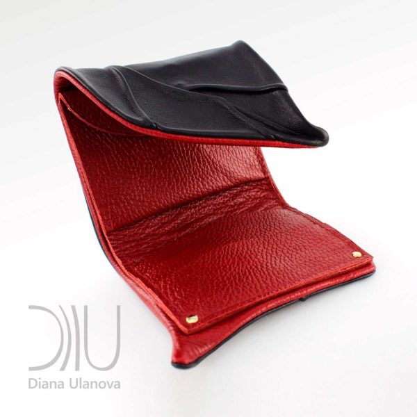 Designer Purse. Leaf Wallet Black-Red by Diana Ulanova. Buy on women-bags.com