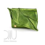Leaf wallet Green metallic