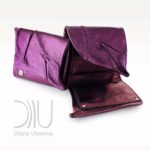 Leaf wallet Purple metallic