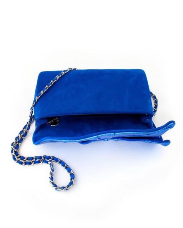 Luxury Clutch Bags. Leaves Clutch Blue Metallic by Diana Ulanova. Buy on women-bags.com