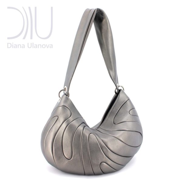 Over The Shoulder Designer Bags. Medusa Grey Shimmer by Diana Ulanova. Buy on women-bags.com
