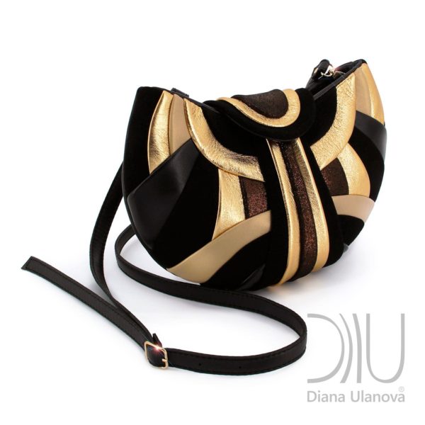 Designer Shoulder Bags For Women. Modern Black/Gold 2 by Diana Ulanova. Buy on women-bags.com