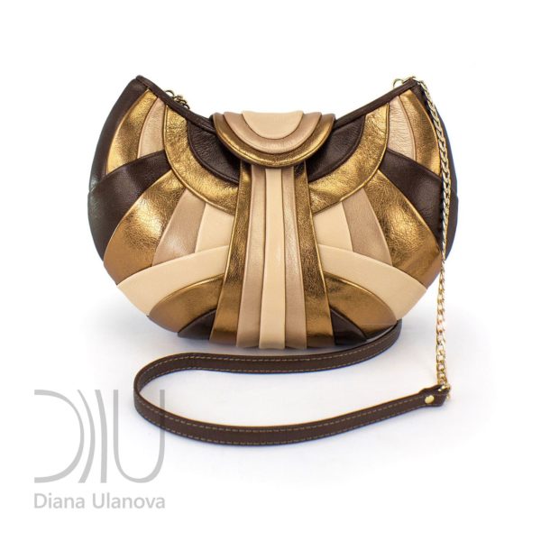 Designer Shoulder Bags. Modern Brown/Gold by Diana Ulanova. Buy on women-bags.com