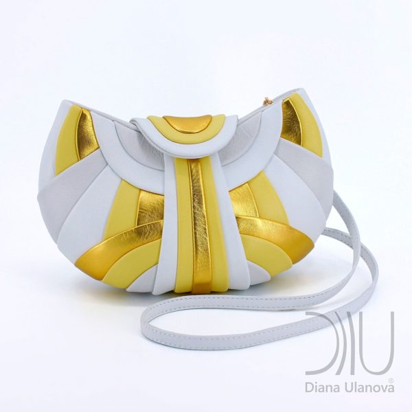 Over The Shoulder Designer Bags. Modern White/Yellow by Diana Ulanova. Buy on women-bags.com
