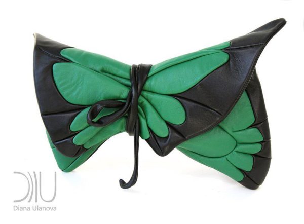 Clutch Designer Bags. Moth Black/Green by Diana Ulanova. Buy on women-bags.com