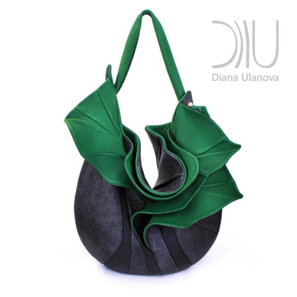 Designer Shoulder Bags For Women. Orchid Black/Green by Diana Ulanova. Buy on women-bags.com