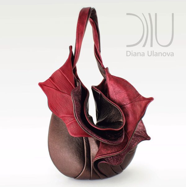 Designer Over Shoulder Bags. Orchid Brown/Red 1 by Diana Ulanova. Buy on women-bags.com