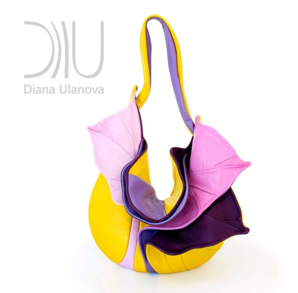 Designer Over Shoulder Bags. Orchid Yellow/Purple by Diana Ulanova. Buy on women-bags.com