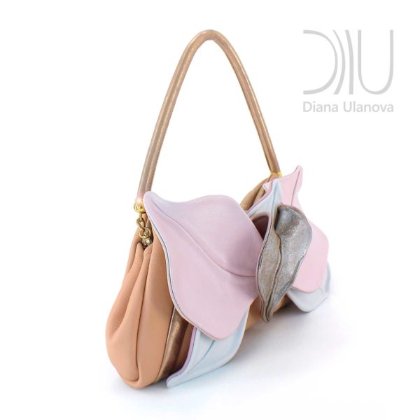 Designer Clutch Bags On Sale. Orchid Clutch Beige/Pink 2 by Diana Ulanova. Buy on women-bags.com
