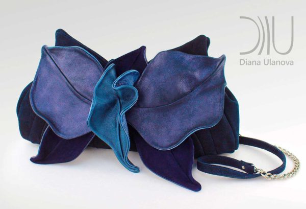 Designer Evening Clutch Bags. Orchid Clutch Blue by Diana Ulanova. Buy on women-bags.com
