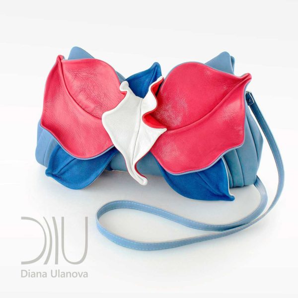 Luxury Clutch Bags. Orchid Clutch Light Blue/Pink by Diana Ulanova. Buy on women-bags.com