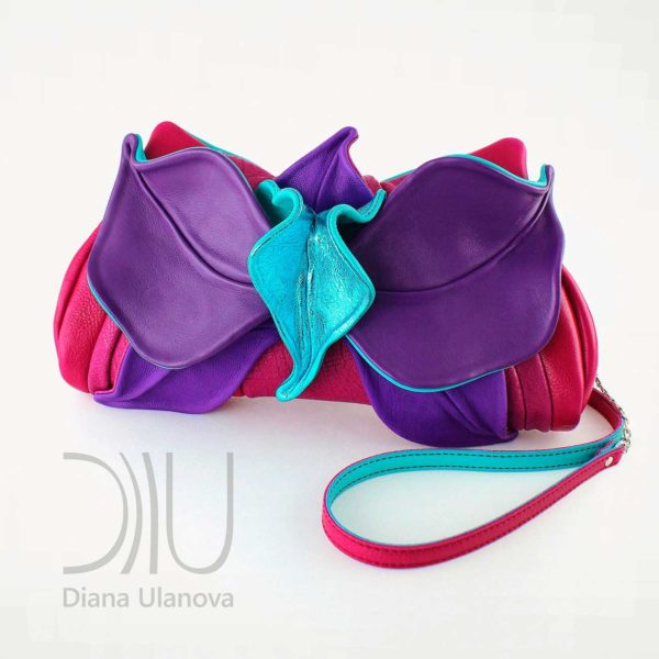 Designer Clutch Bag. Orchid Clutch Pink/Purple by Diana Ulanova. Buy on women-bags.com