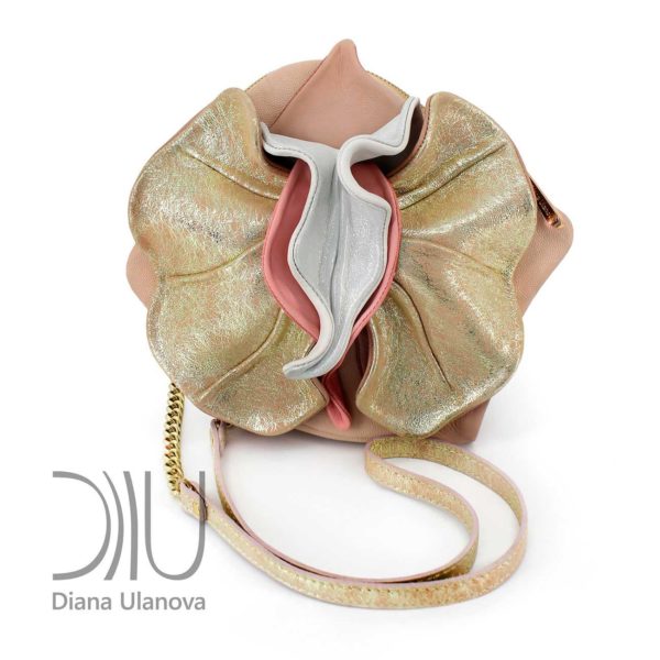 Small Designer Handbags. Orchid Mini Beige/Gold by Diana Ulanova. Buy on women-bags.com