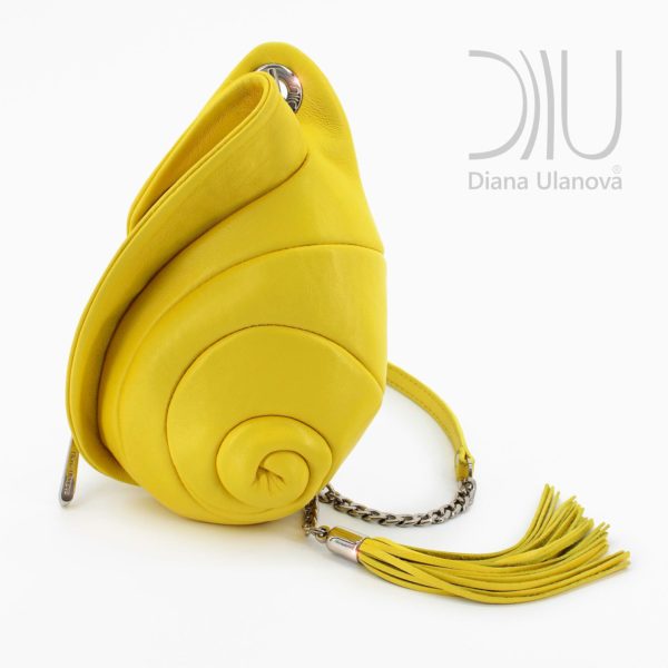Mini Bags Designer. Escargot Mini Yellow by Diana Ulanova. Buy on women-bags.com