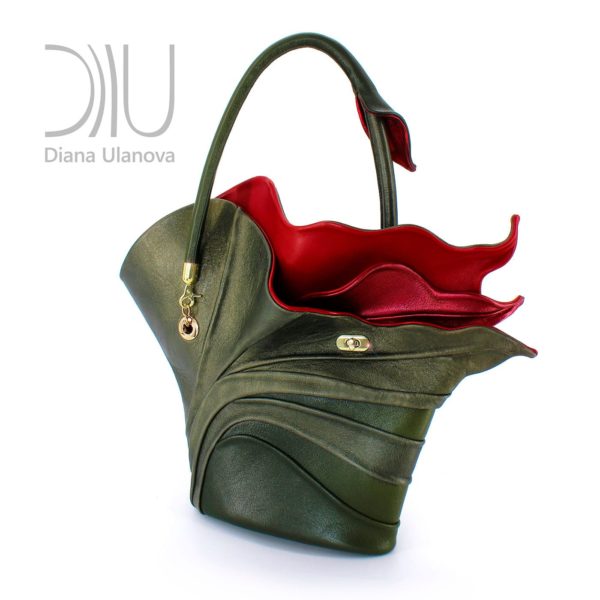 Ladies Designer Bags. Strelitzia Dark Green by Diana Ulanova. Buy on women-bags.com