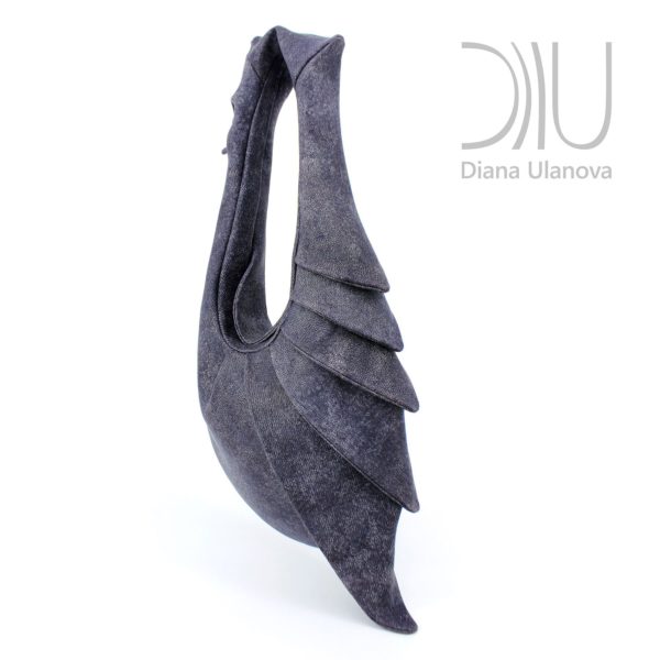 Designer Over Shoulder Bags. Armadillo Dark Grey by Diana Ulanova. Buy on women-bags.com