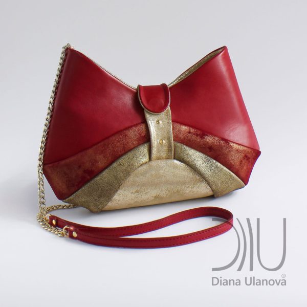 Designer Shoulder Bag. Bow Red by Diana Ulanova. Buy on women-bags.com