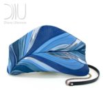 feather clutch Blue