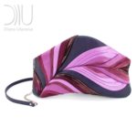 feather clutch Purple