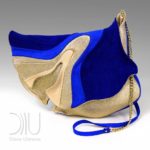 ginkgo clutch blue/gold