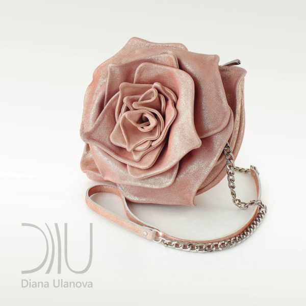 Designer Mini Handbags. Rose Mini Pink Shimmer by Diana Ulanova. Buy on women-bags.com